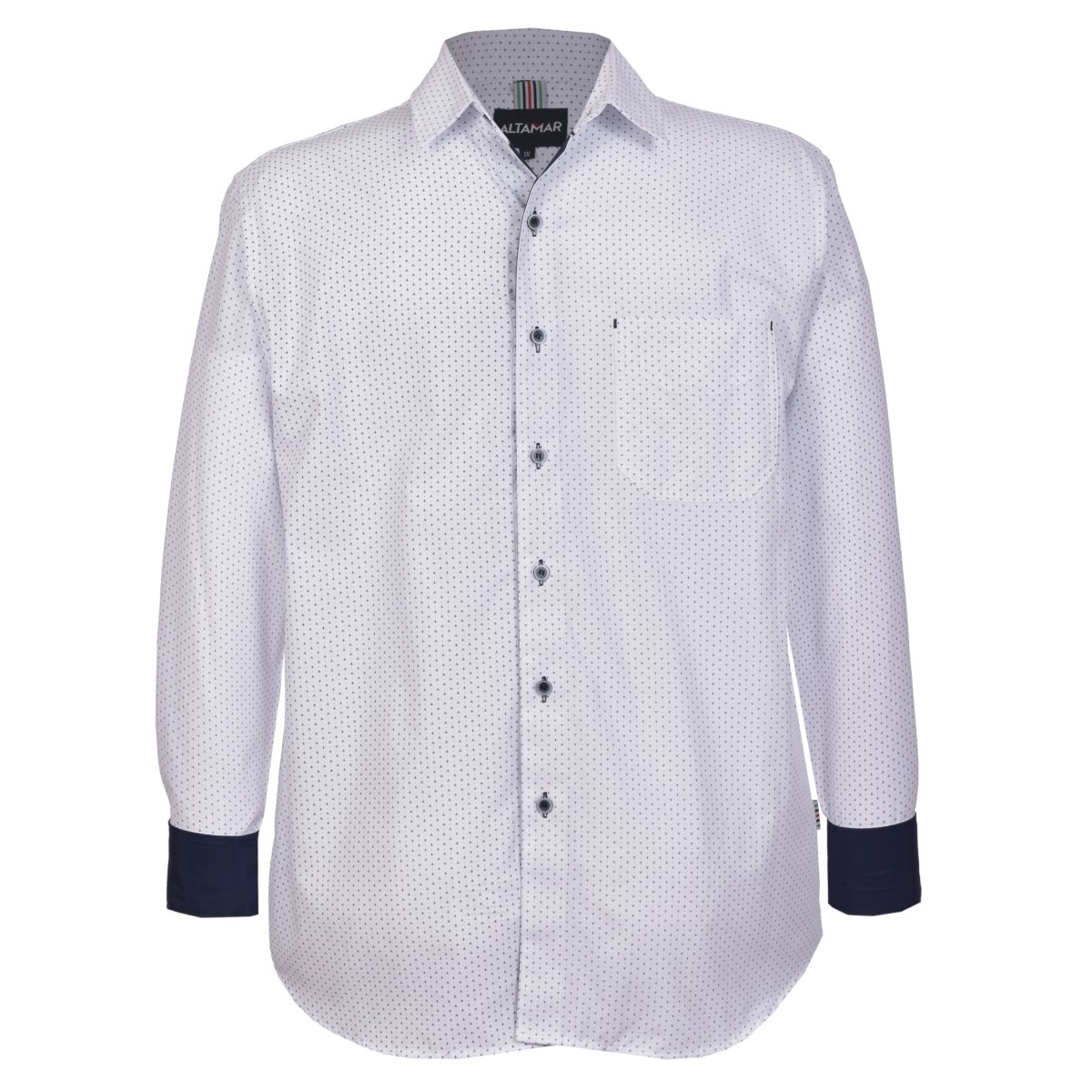 Camisa Manga Larga Estampada Color Blanco Altamar