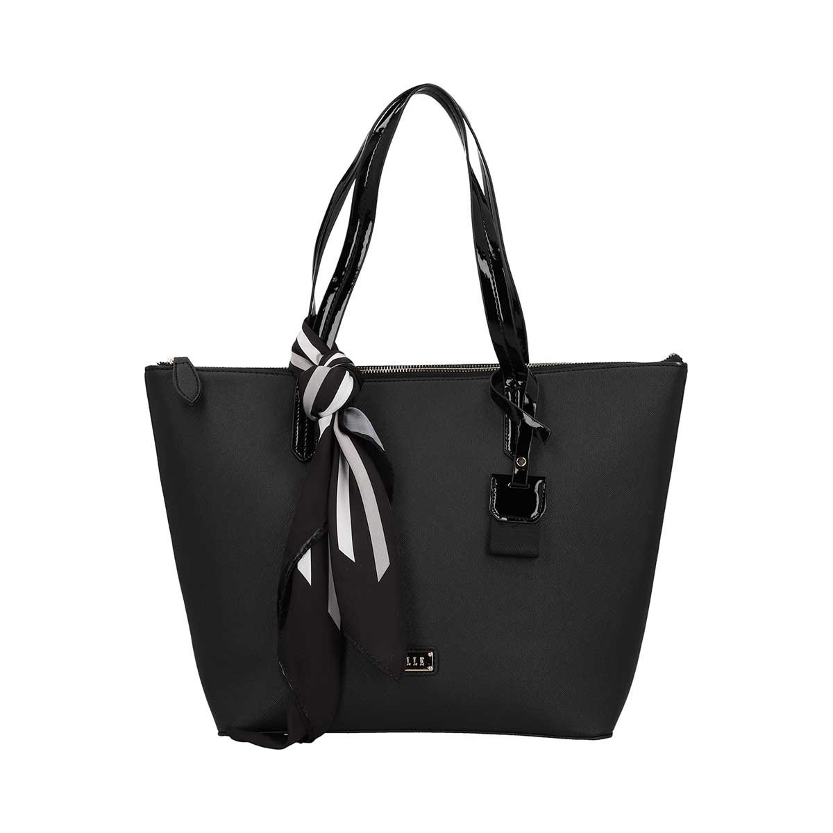 Bolso Tote With Scarf Color Negro Elle
