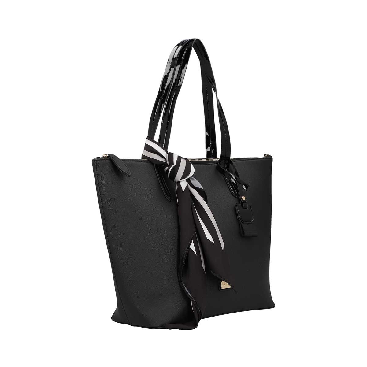 Bolso Tote With Scarf Color Negro Elle