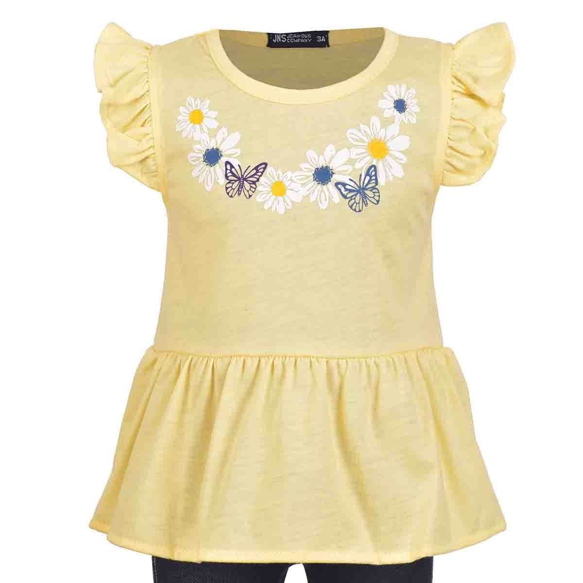 Conjunto 3 Piezas con Blusa, Jeggings y Chaleco Jeanious