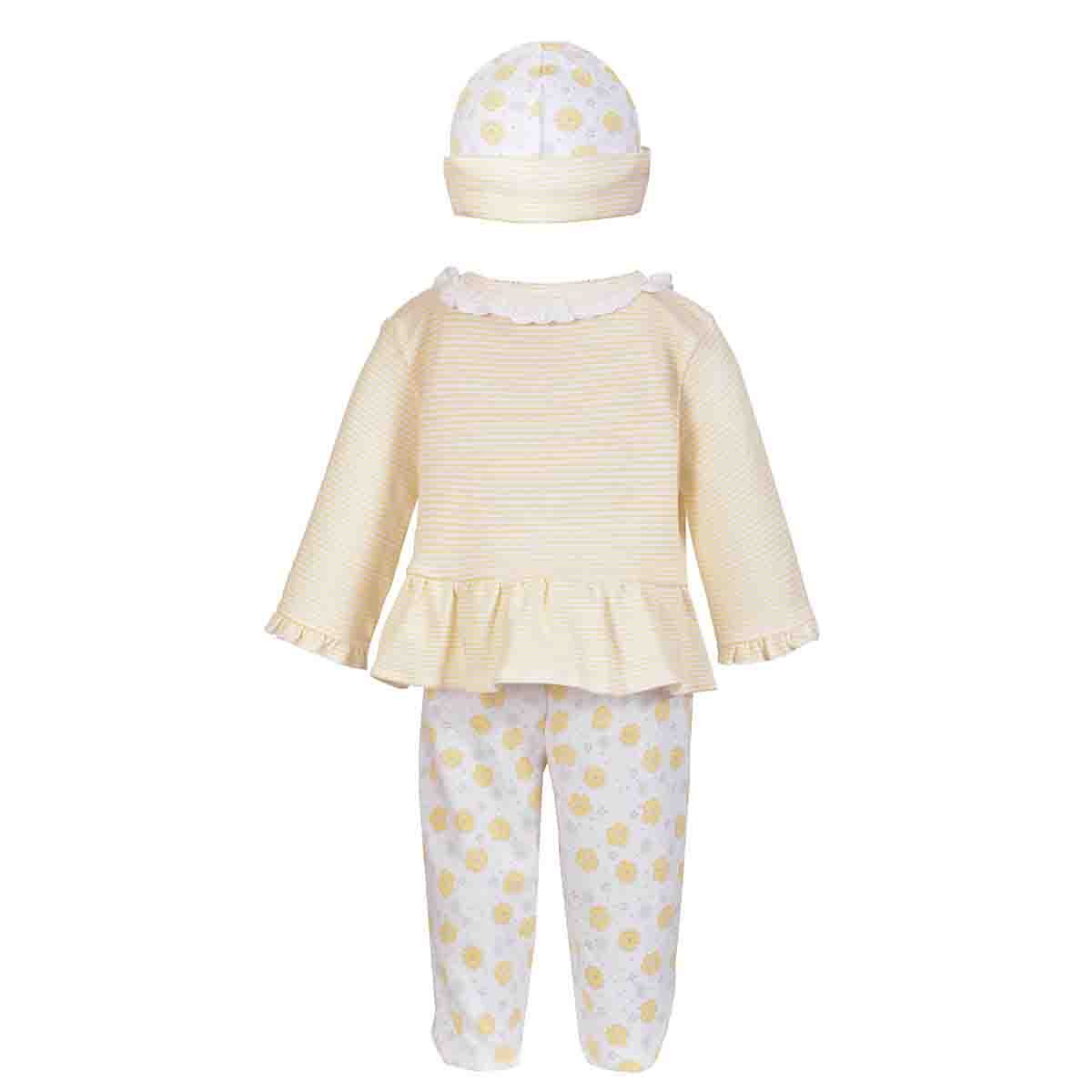 Conjunto 3 Piezas con Gorro, Pantalón y Chaqueta Carosello