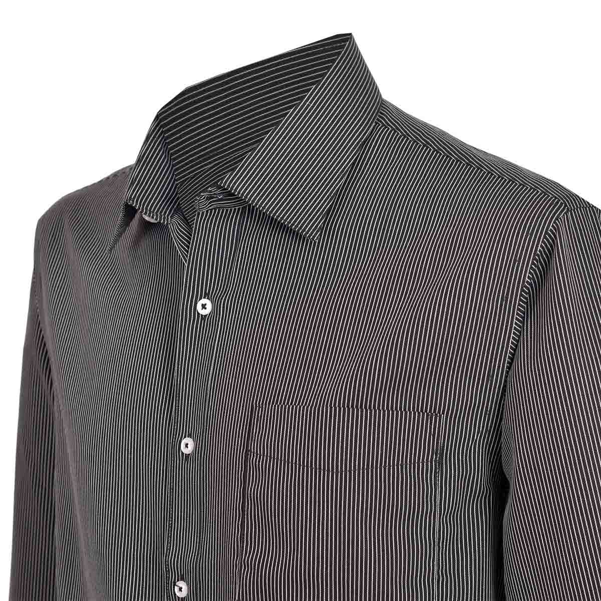 Camisa de Vestir Color Negro Combinado Nina Ricci