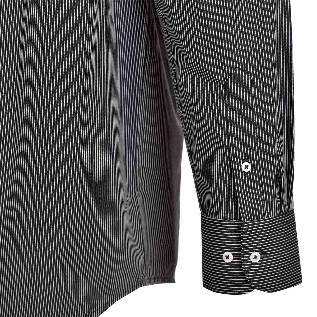 Camisa de Vestir Color Negro Combinado Nina Ricci