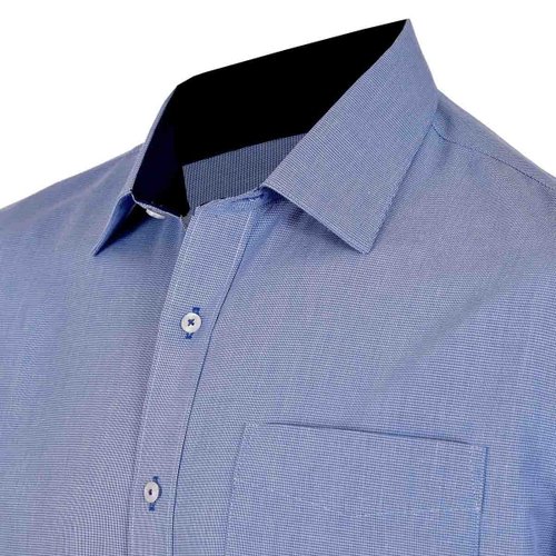 Camisa de Vestir Color Azul Combinado Nina Ricci
