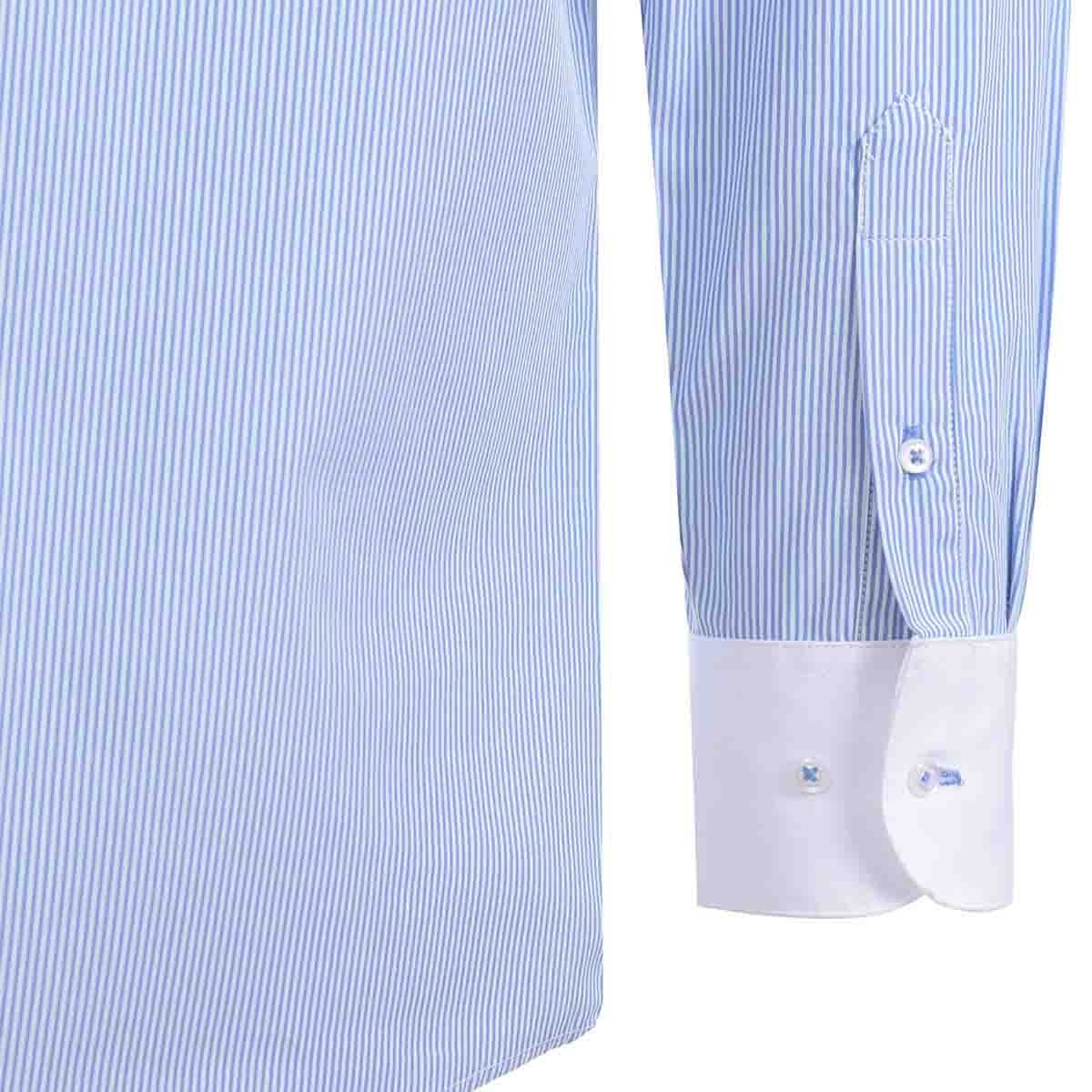 Camisa de Vestir Color Azul Combinado Nina Ricci para Caballero