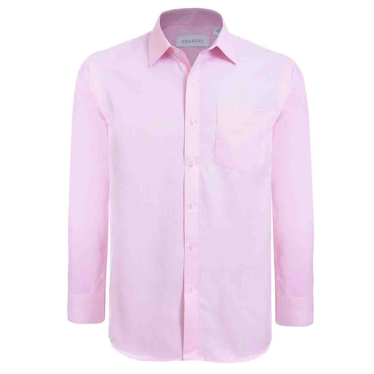 Camisa de Vestir Color Rosa Claro Nina Ricci para Caballero