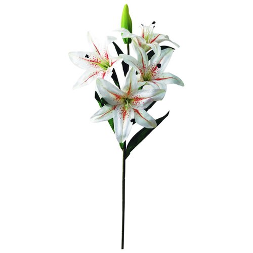 Lily Tiger Real Touch  X 4 Flores Blanca el Ático