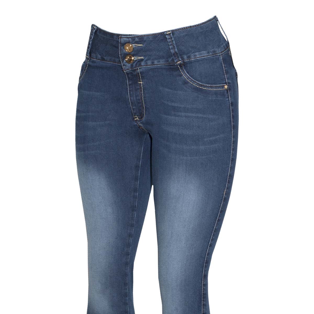 Jeans Skinny con Parche en Bolsas Traseras Limoncello