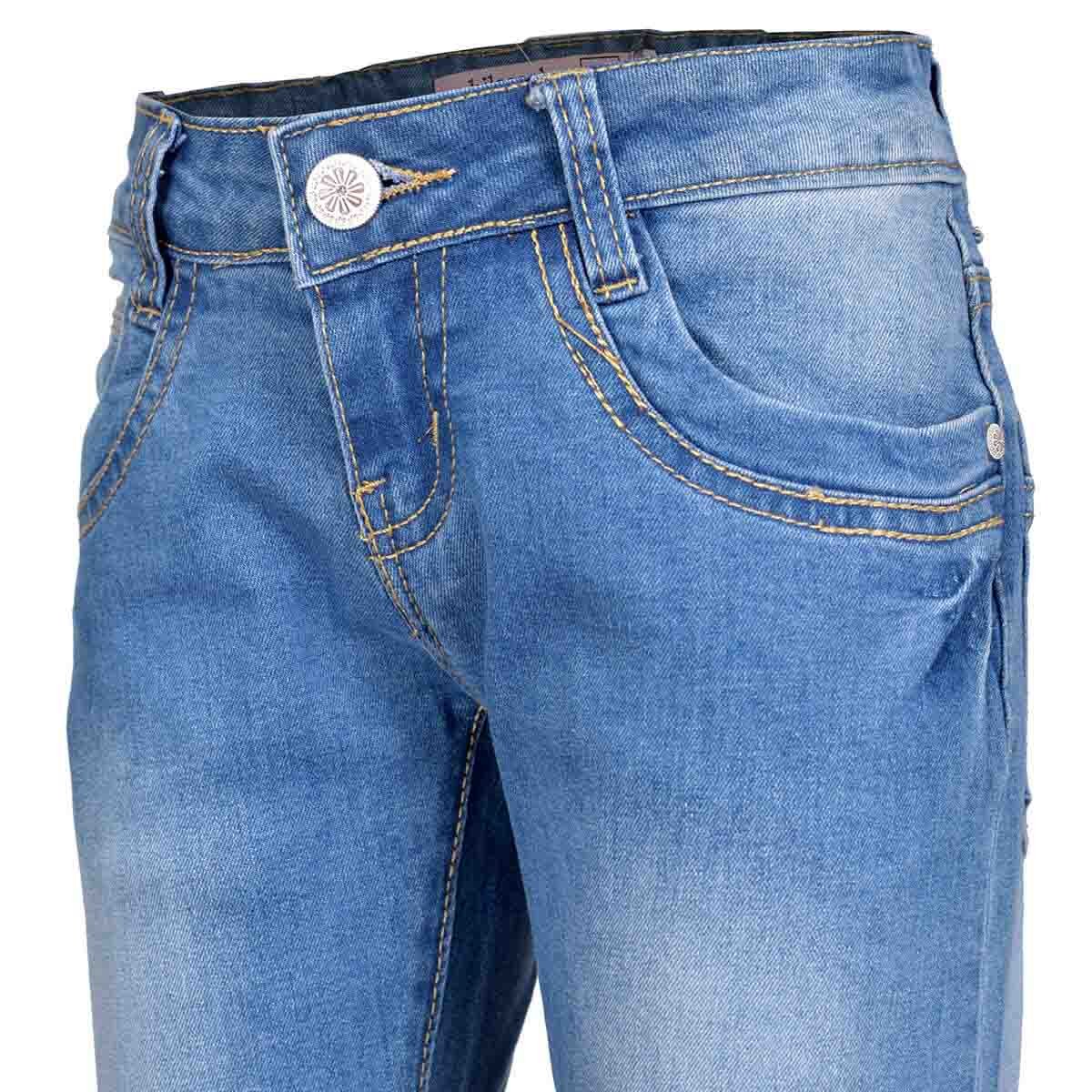 Jeans Entubados con Aplicación y Desgarre Philosophy Jr Girls