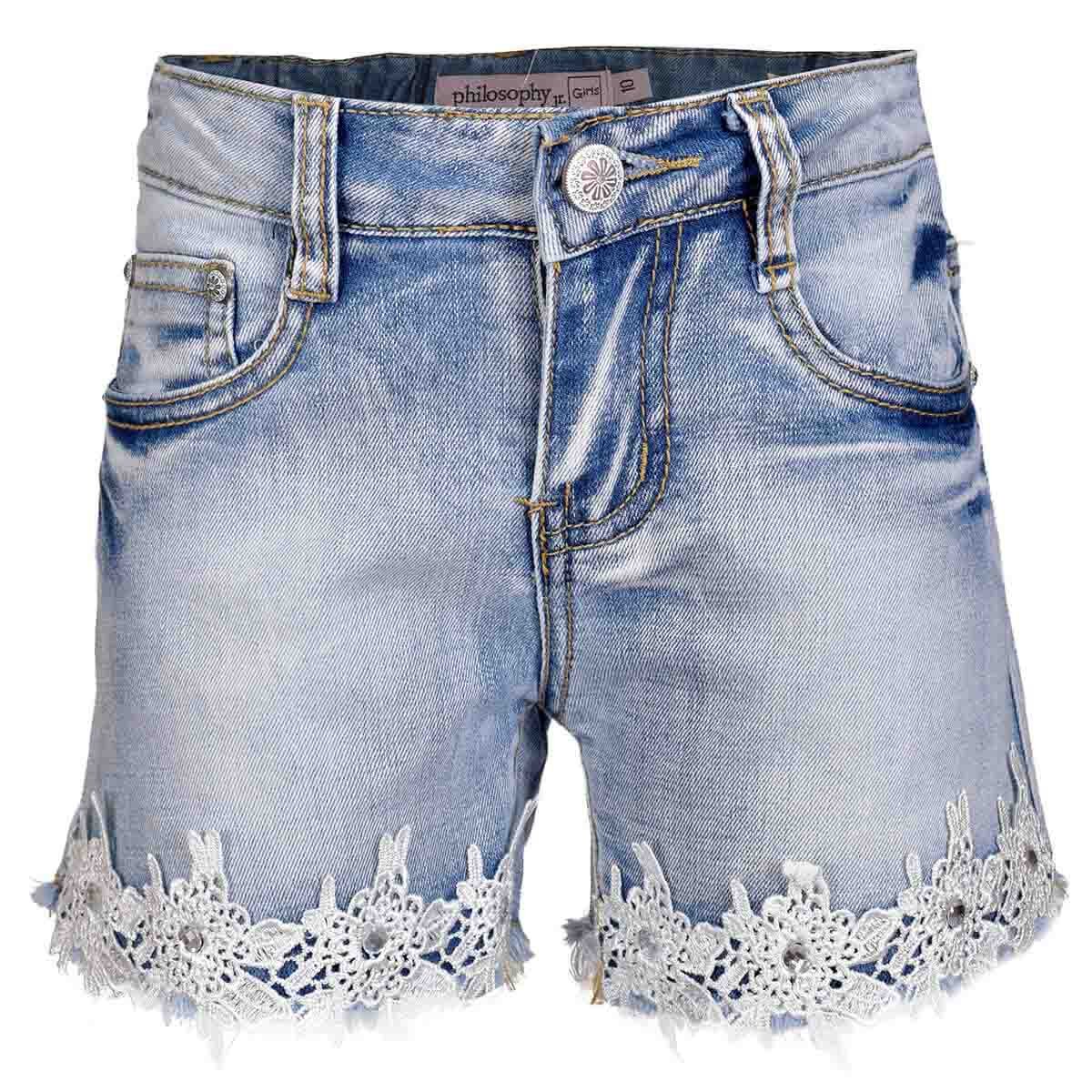 Short con Dobladillo Encaje y Flecos Philosophy Jr Girls