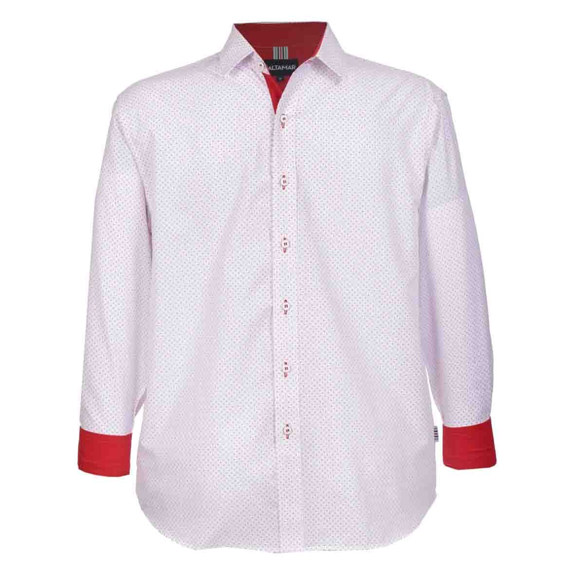 Camisa Manga Larga Estampada Color Blanco Altamar