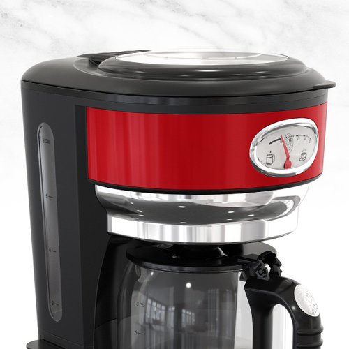 Russell Hobbs Cottage 18504-56 - Cafetera de goteo, acero inoxidable, 1000  W, color rojo