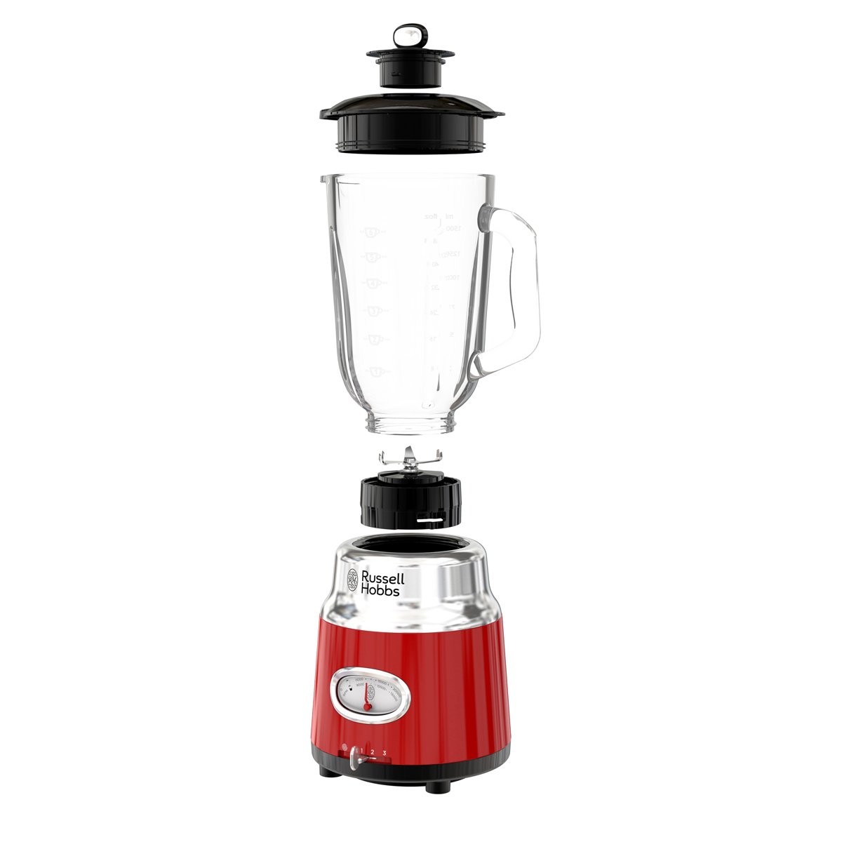Licuadora Roja Retro Style Bl3100Rdr Russell Hobbs