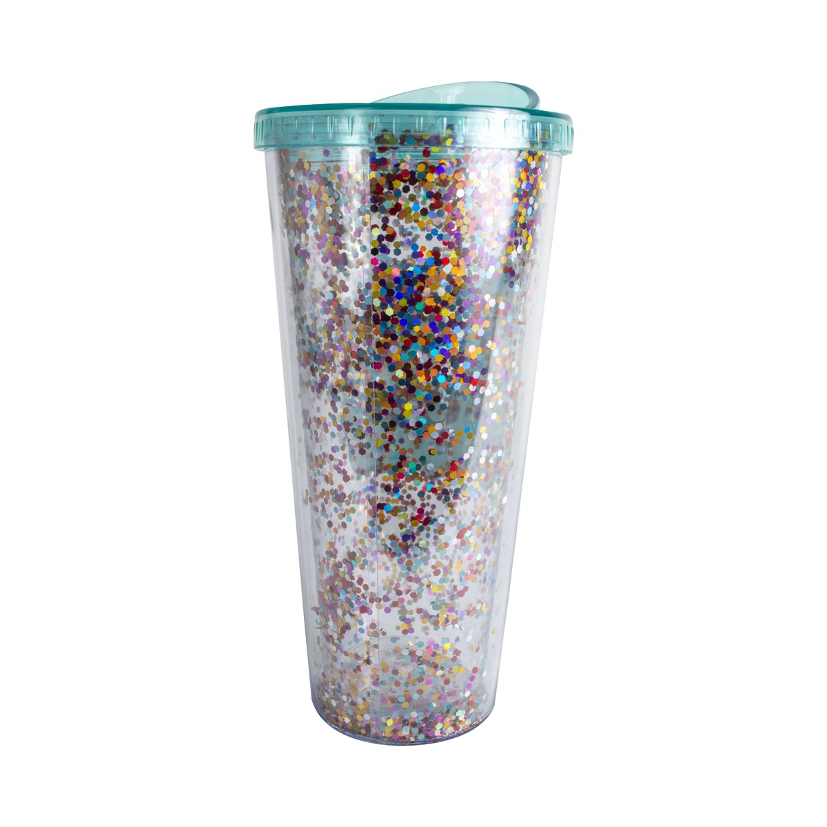 Vaso doble pared confeti, Tazas y Botellas