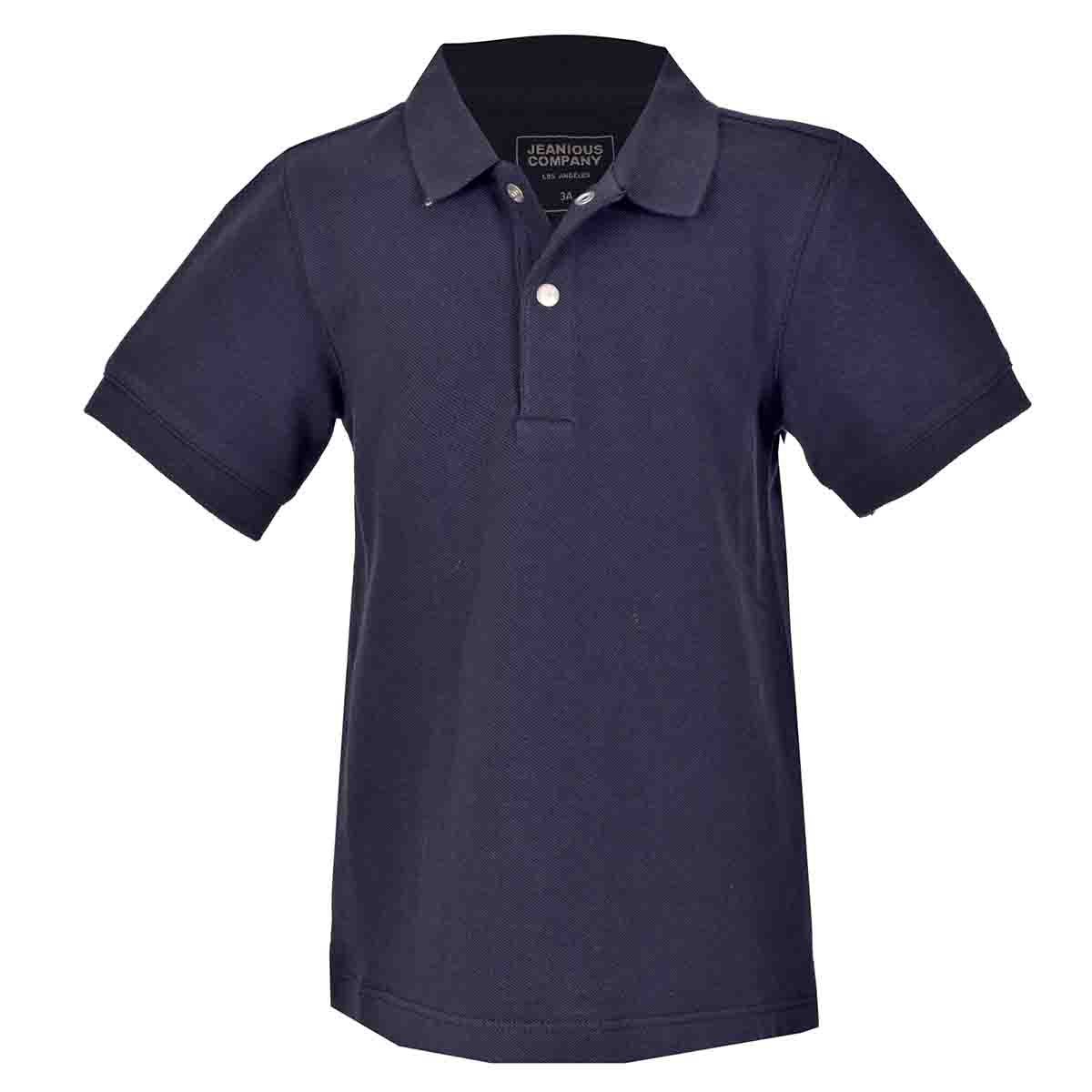 Playera Polo Manga Corta Color Verde Obscuro Jeanious