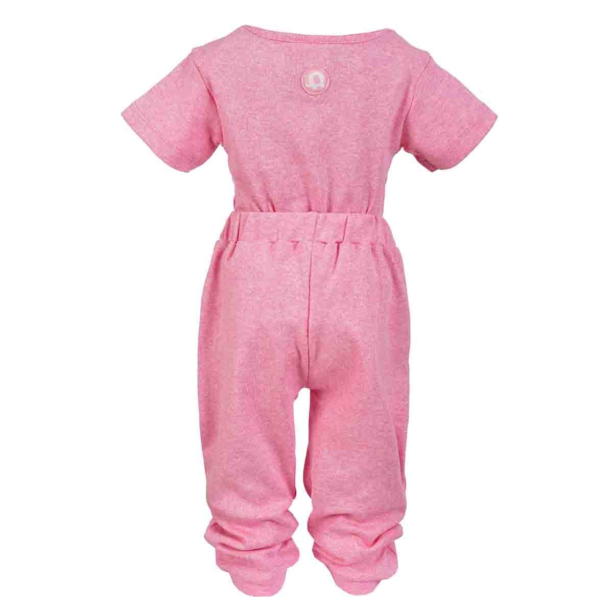 Body Manga Corta Pantalón Estampado Color Rosa Combinado Carosello