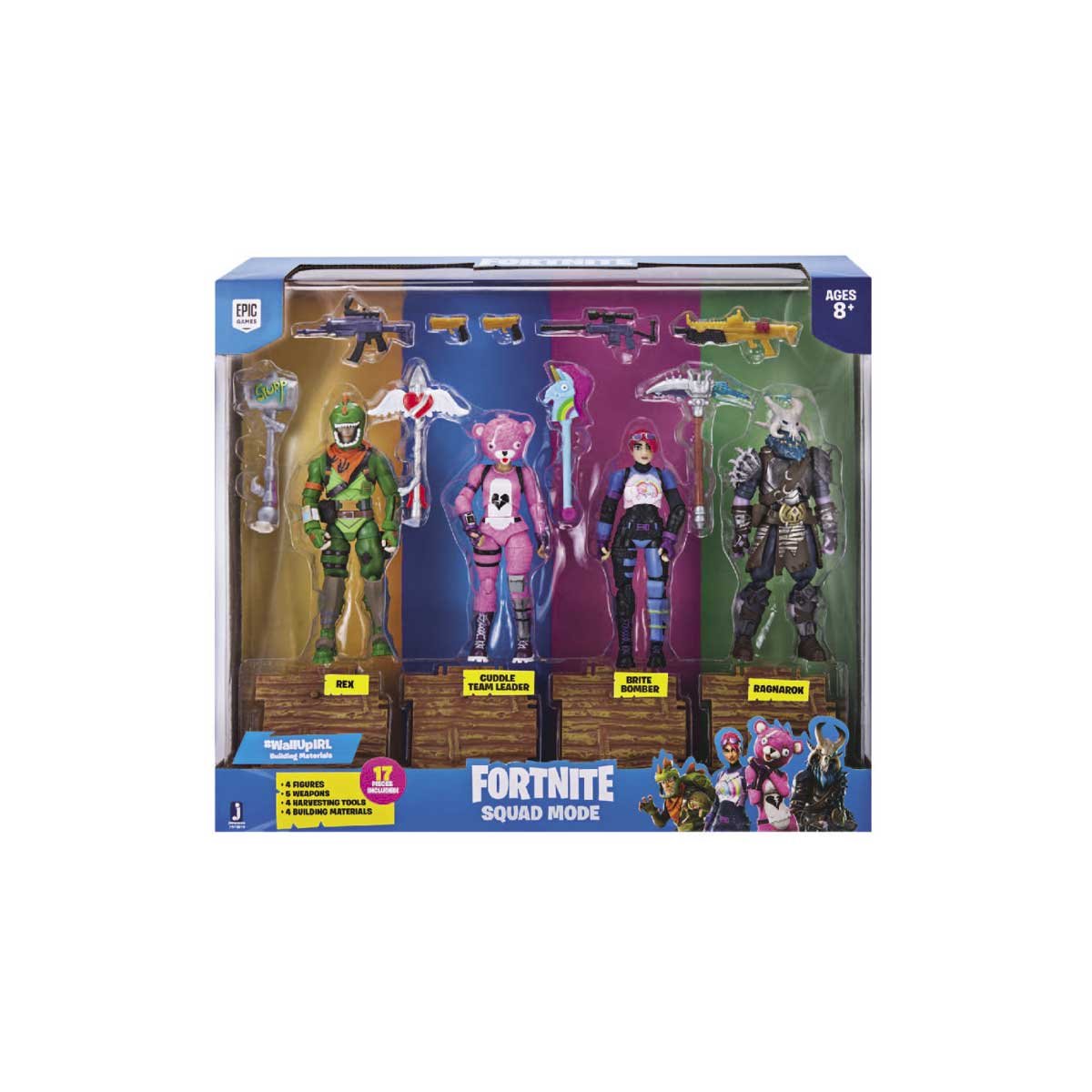 Paquete de 4 Figuras de 4" Squad Mode con Accesorios Jazwares