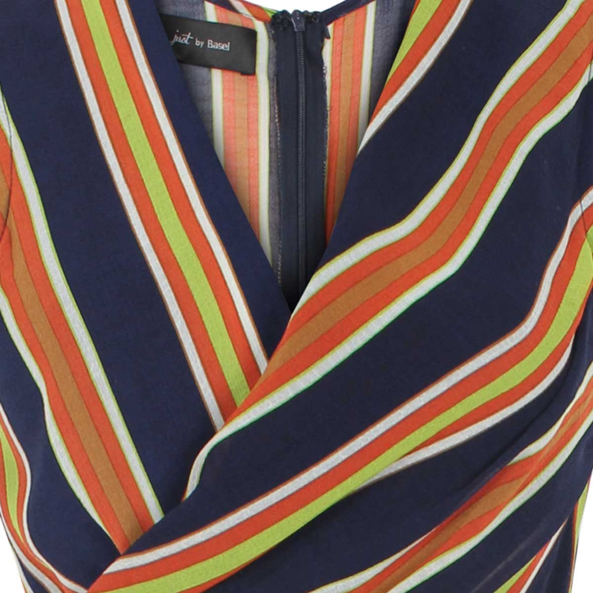 Jumpsuit a Rayas Sin Manga Escote Cruzado Just By Basel