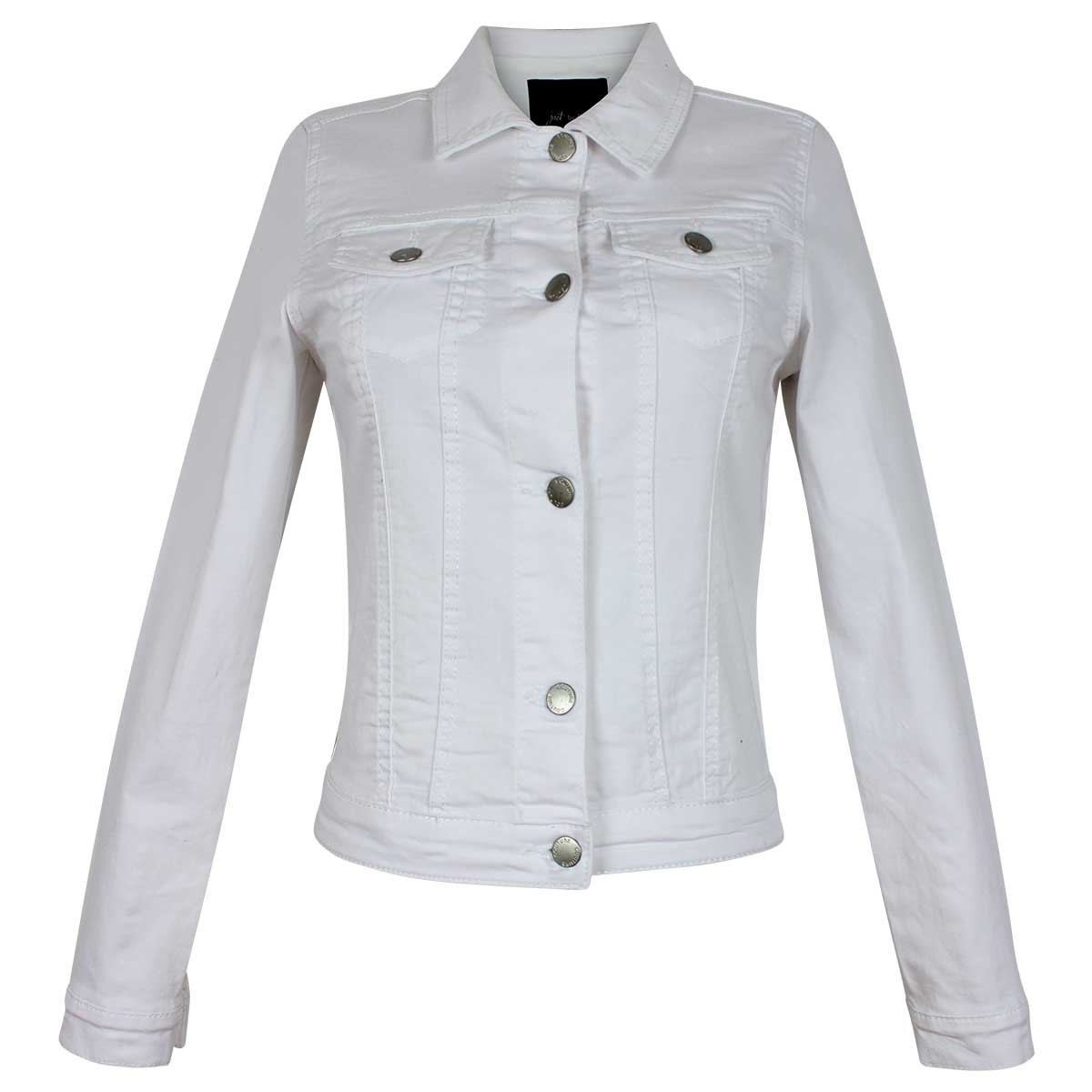 Chamarra Blanca Manga Larga Cuello Camisero Just By Basel