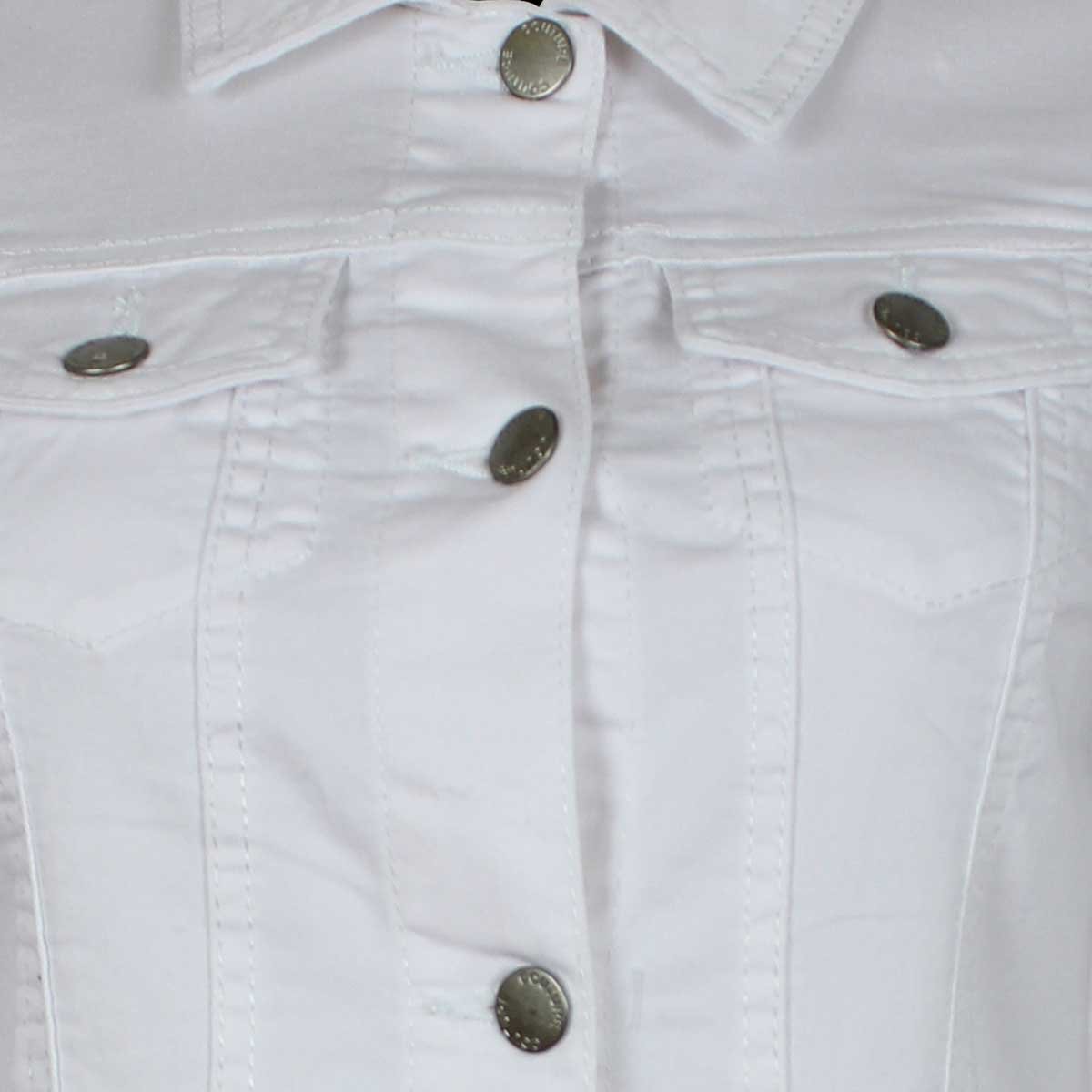 Chamarra Blanca Manga Larga Cuello Camisero Just By Basel