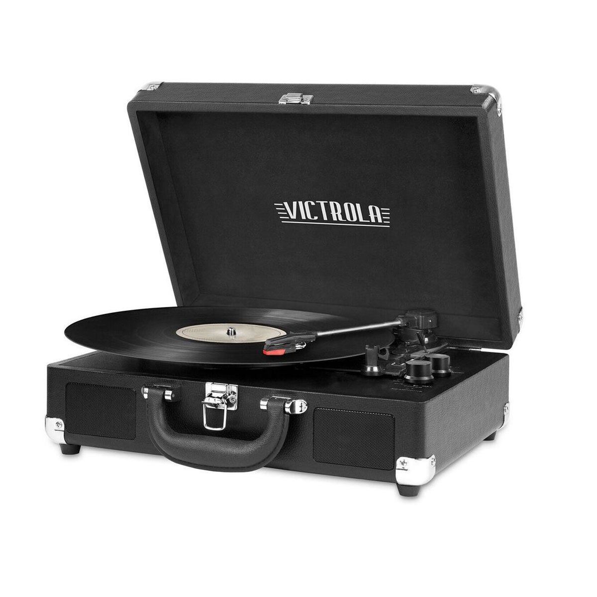 Reproductor Discos de Maleta Negro Victrola