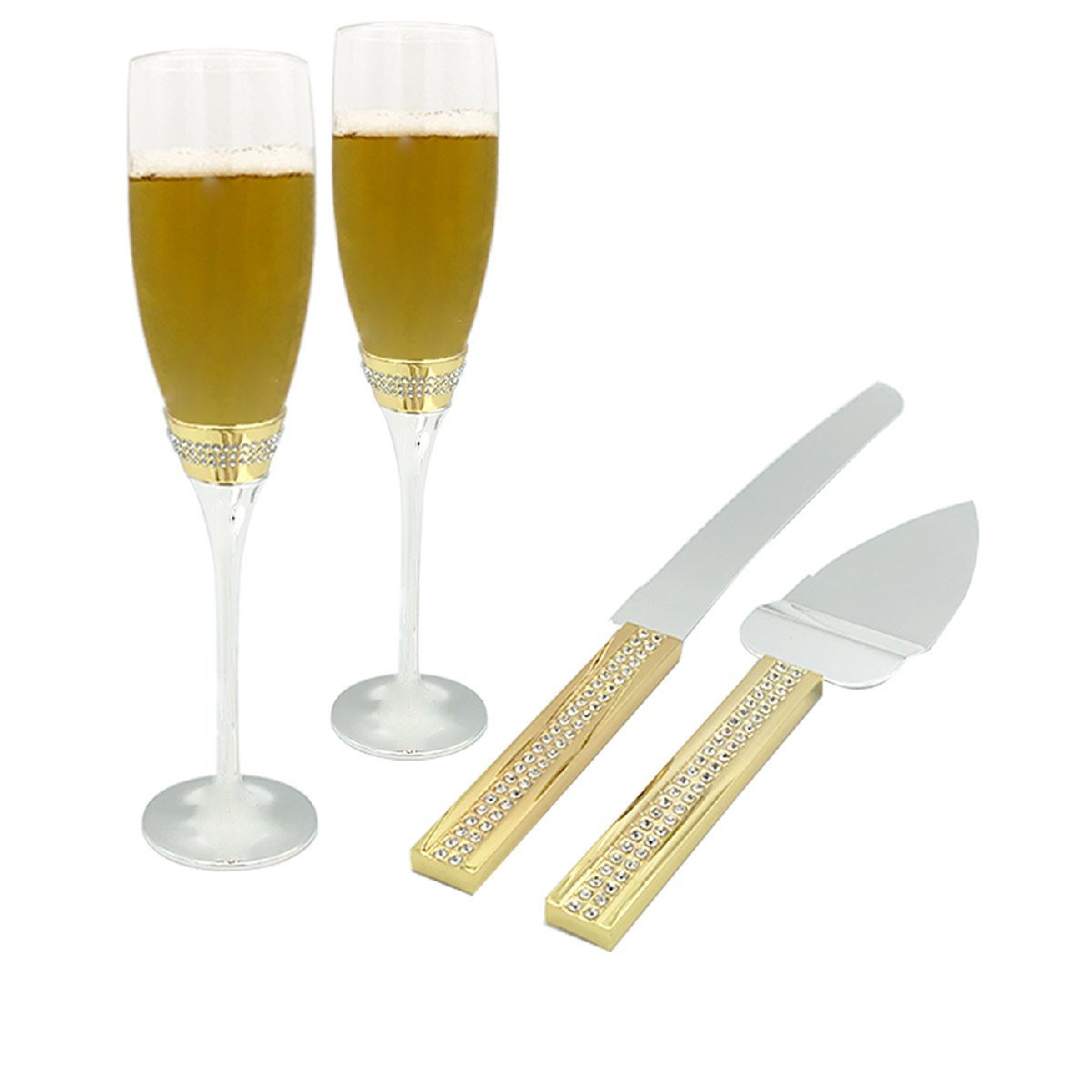 Set Copas con Pala Y Cuchillo Bitono