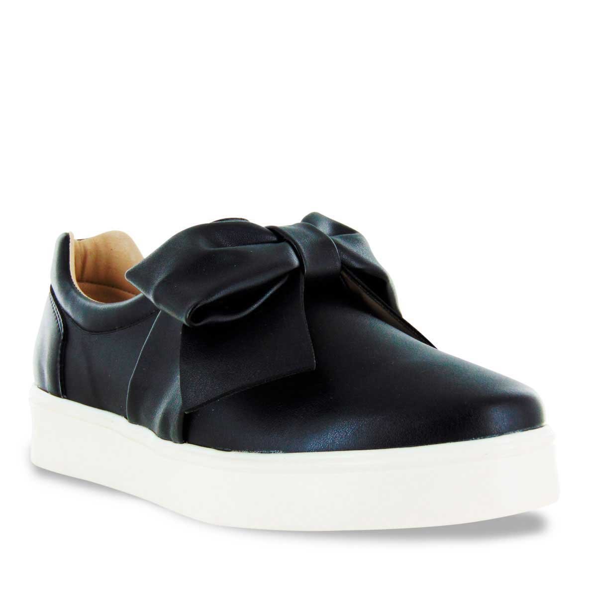 Slip On Negro con Moño Mbj