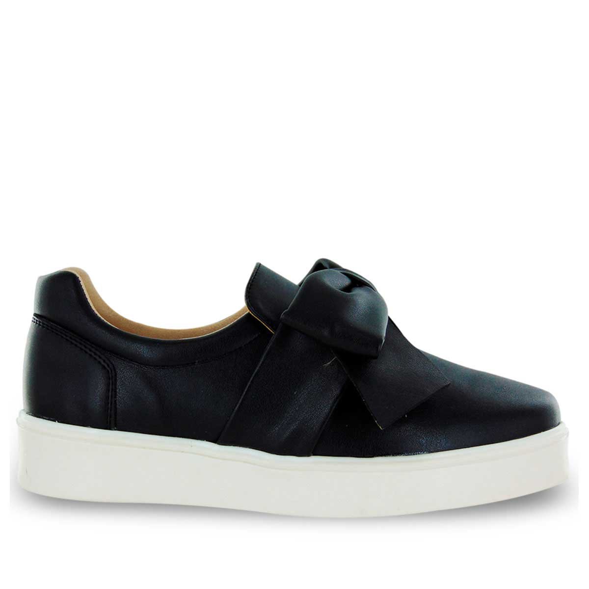 Slip On Negro con Moño Mbj