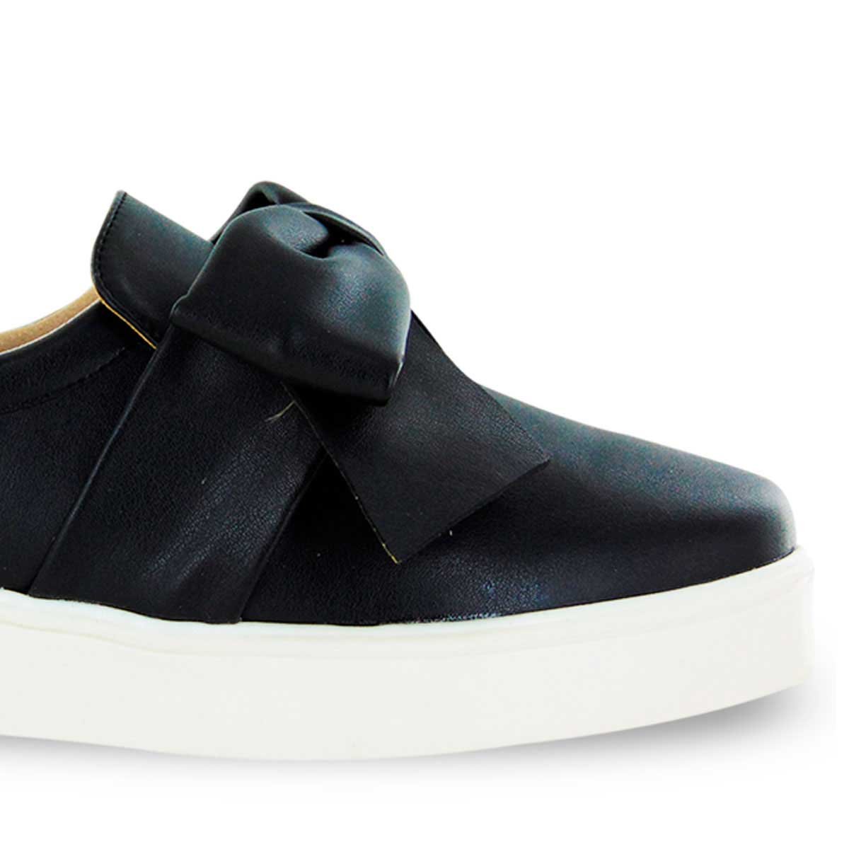 Slip On Negro con Moño Mbj