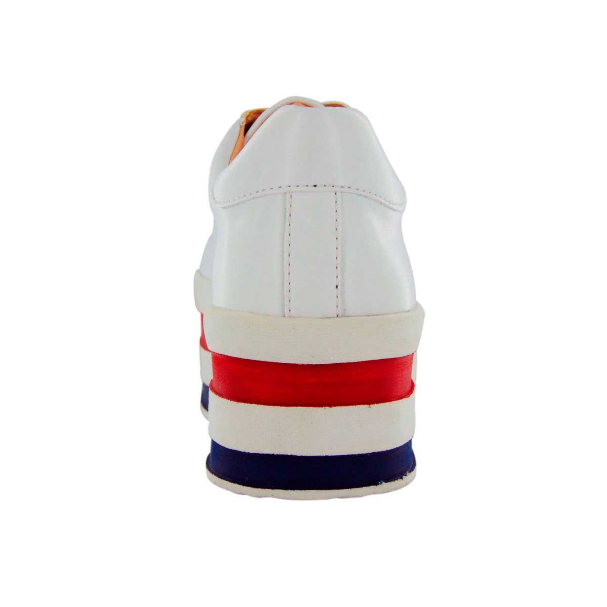 Tenis Blanca con Doble Plataforma Y Agujeta Mbj
