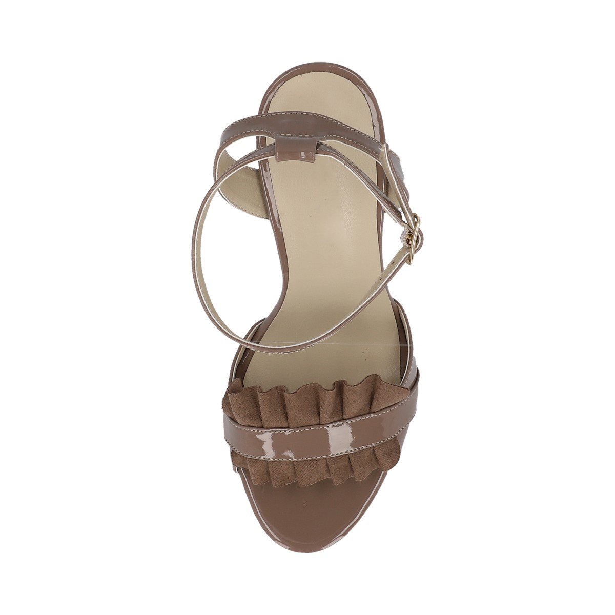 Sandalia Café con Olanes Y Pulsera Gianni Bini