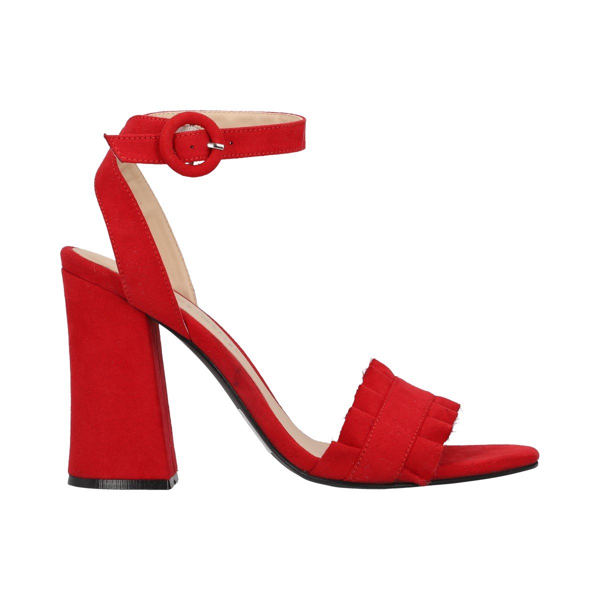Sandalia Roja con Olanes y Pulsera Gianni Bini