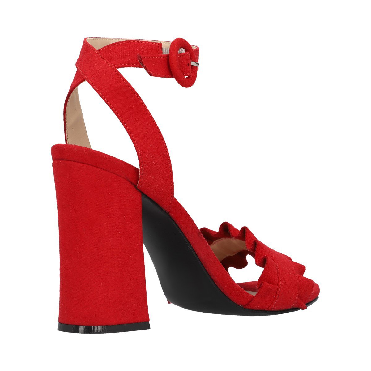 Sandalia Roja con Olanes y Pulsera Gianni Bini