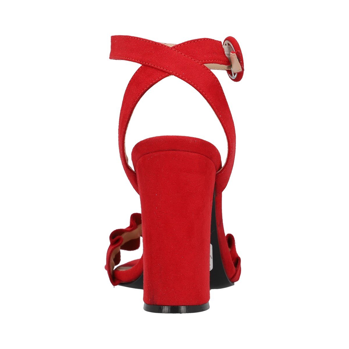 Sandalia Roja con Olanes y Pulsera Gianni Bini