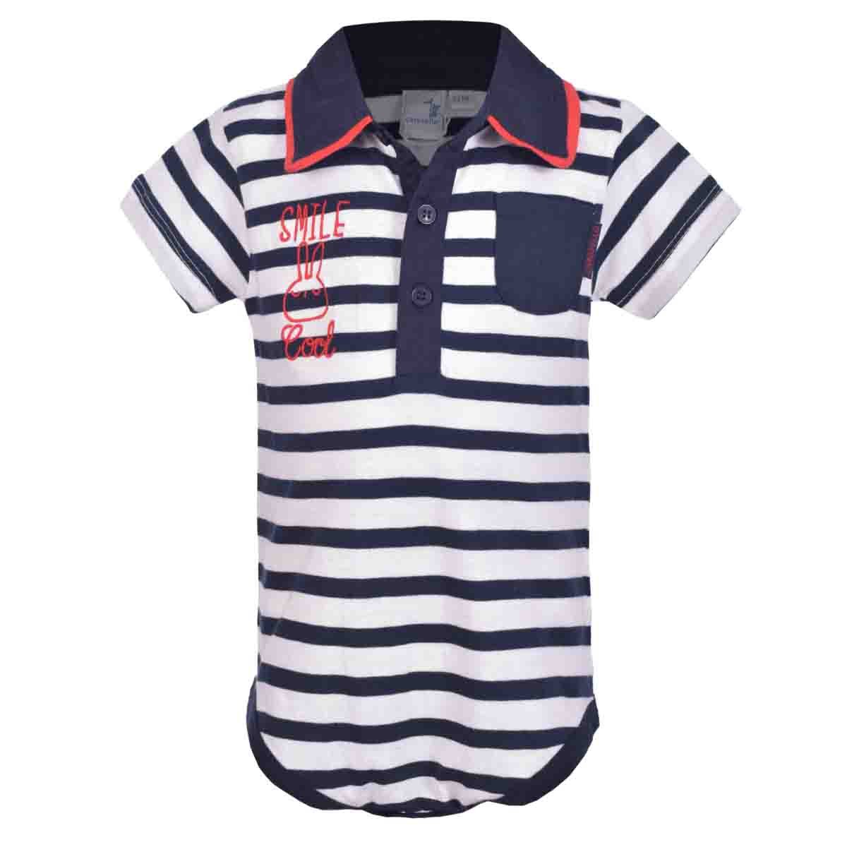 Body Polo Tejido Punto Rayas para Niño Carosello
