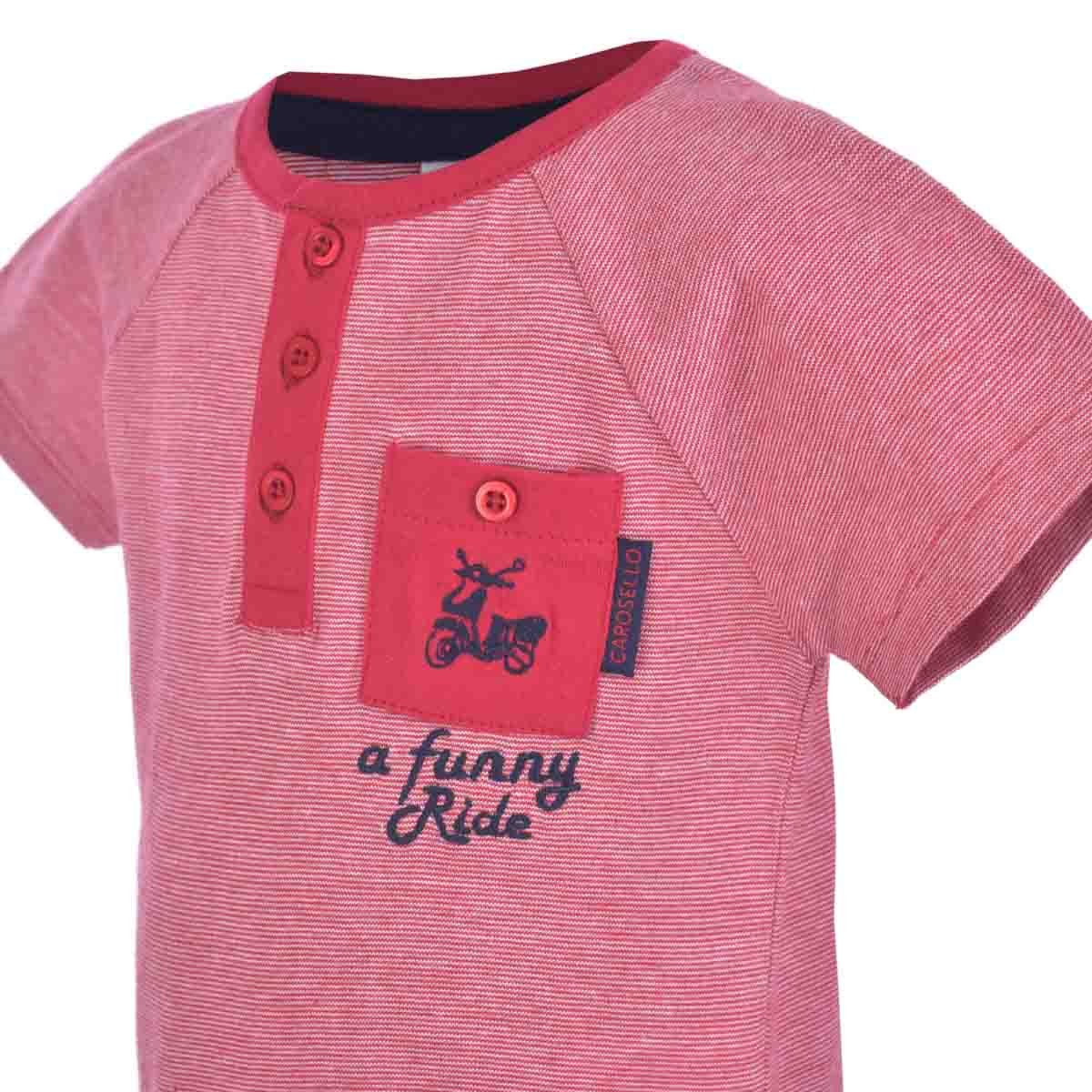 Playera a Rayas Manga Corta para Niño Carosello