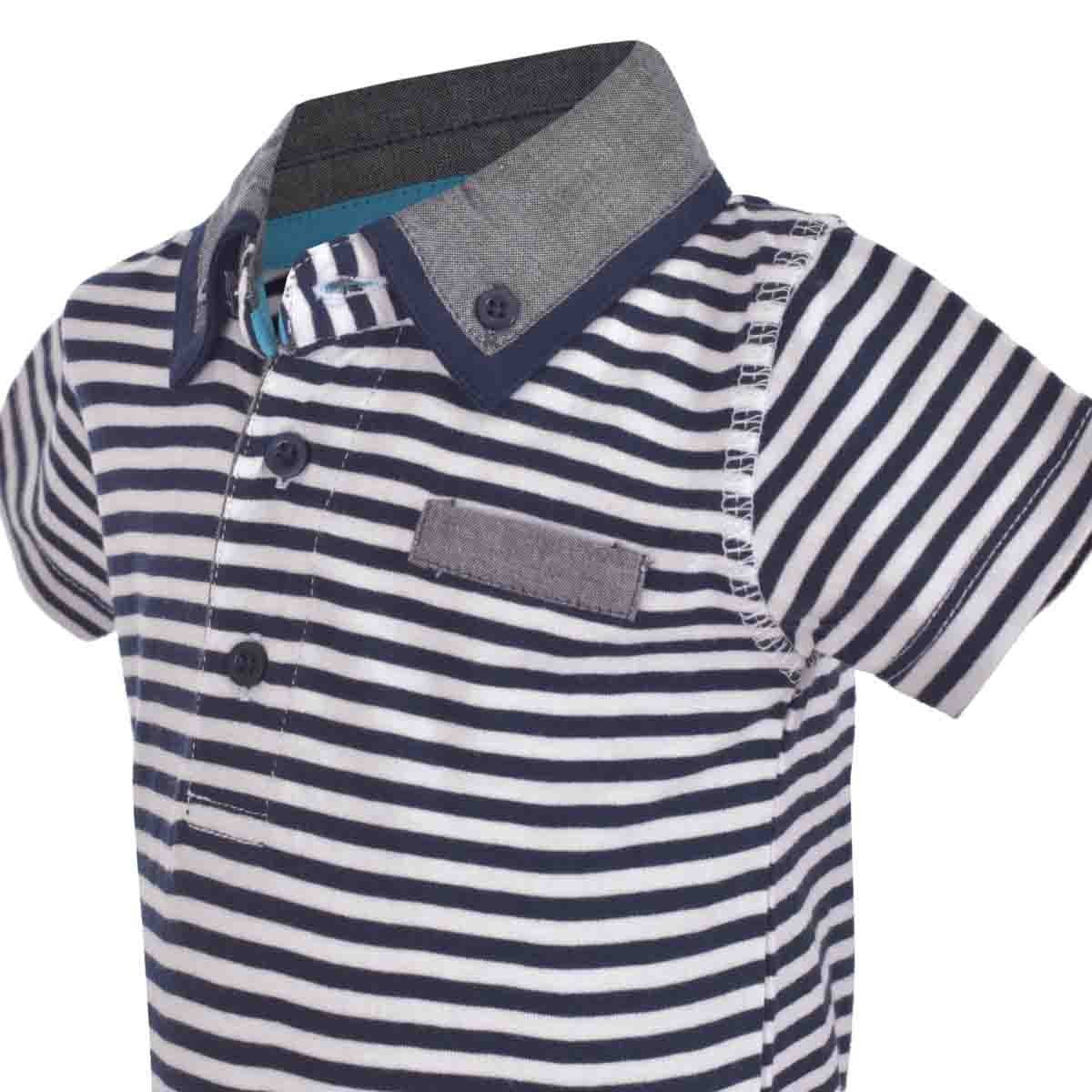 Body Polo Manga Corta a Rayas para para Niño Carosello