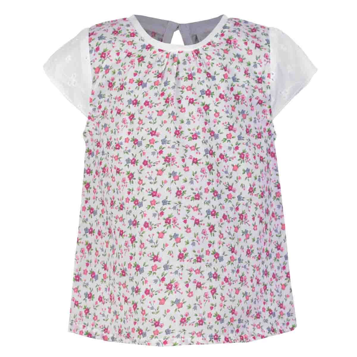 Blusa Manga Corta Estampada Flores Carosello Ver18-46