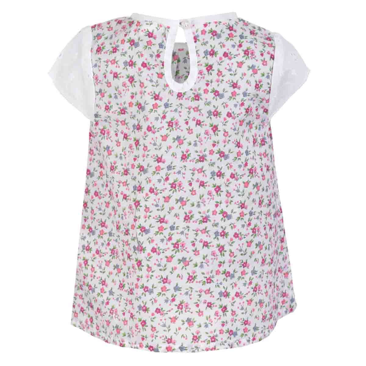 Blusa Manga Corta Estampada Flores Carosello Ver18-46