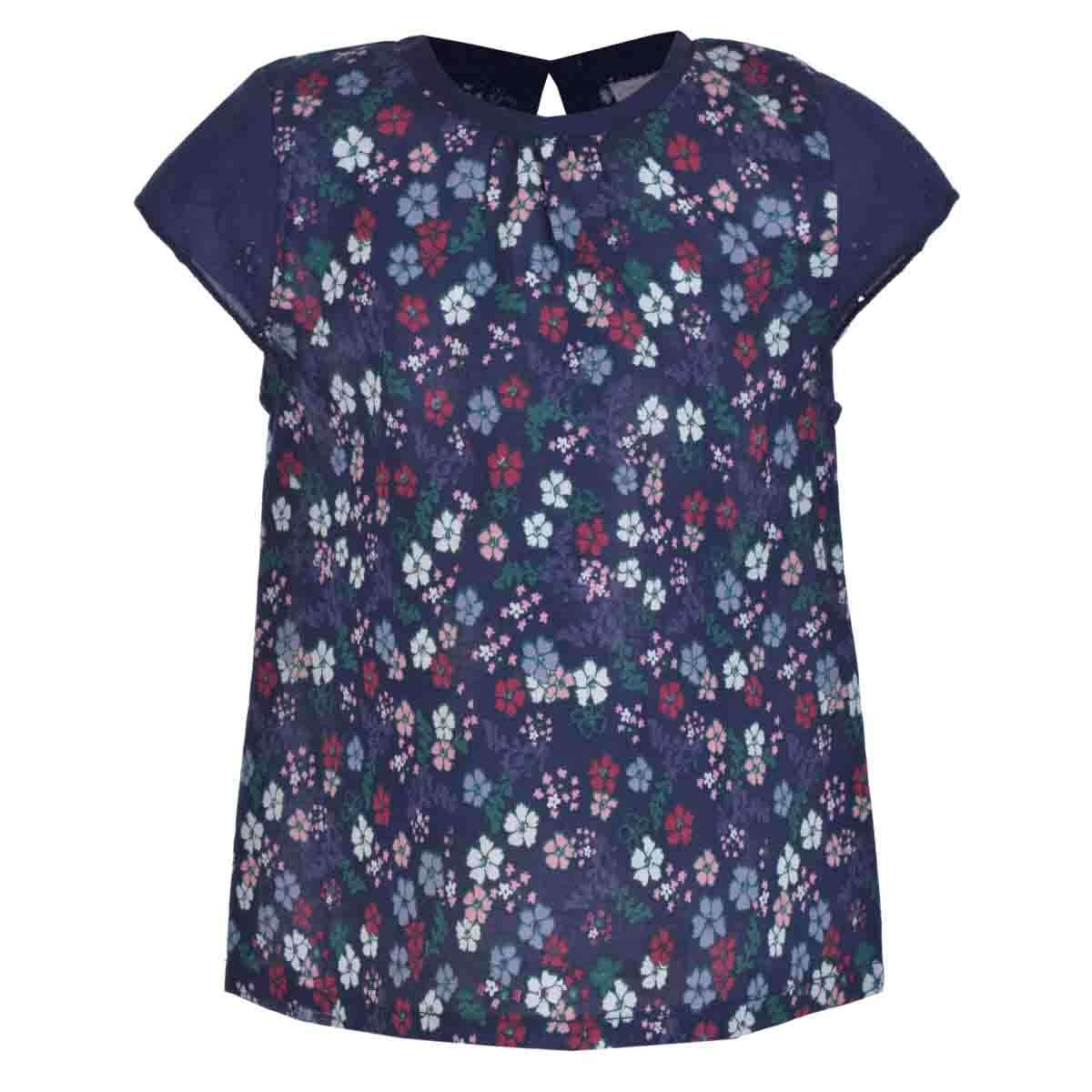 Blusa Manga Corta Estampada Flores Carosello Ver18-46