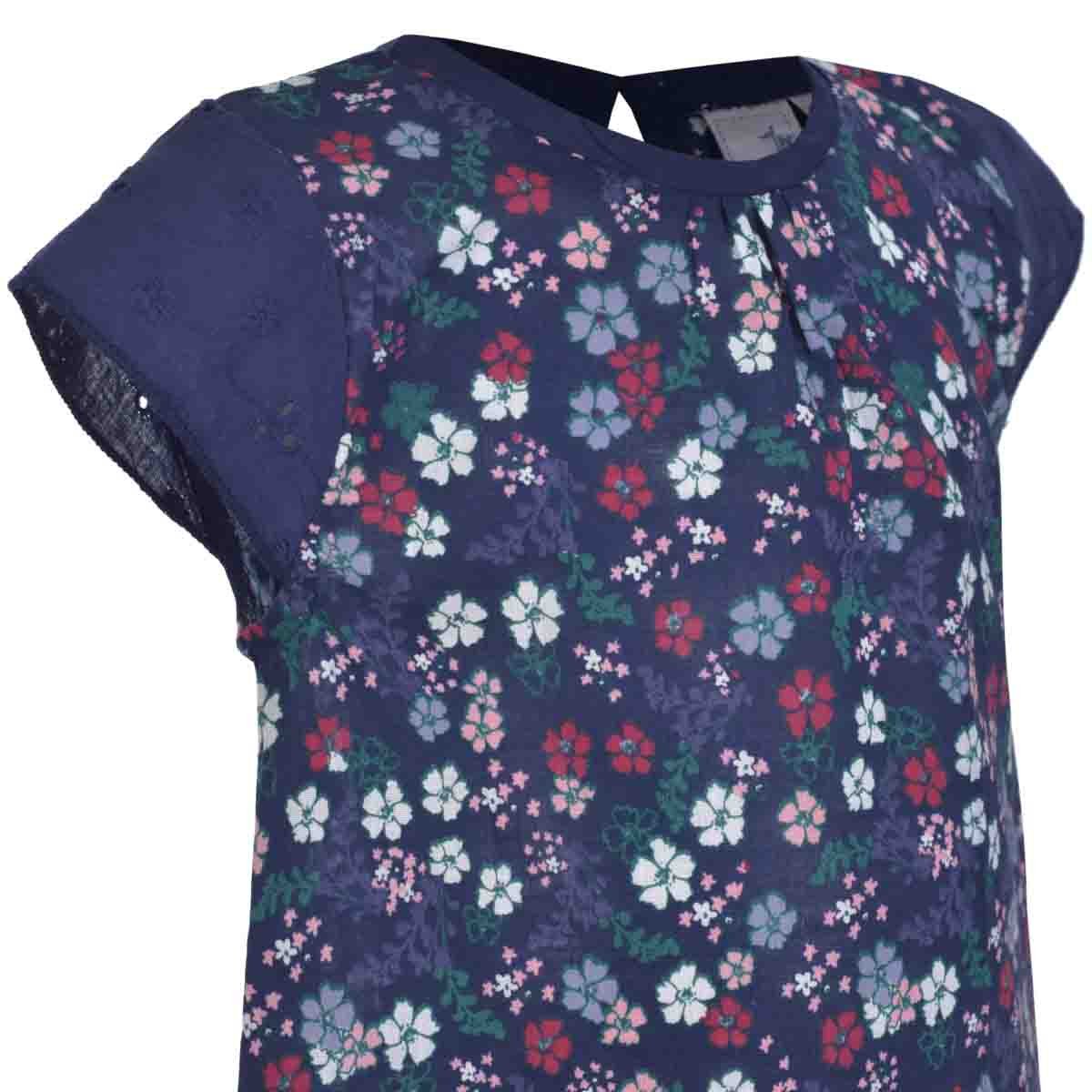 Blusa Manga Corta Estampada Flores Carosello Ver18-46