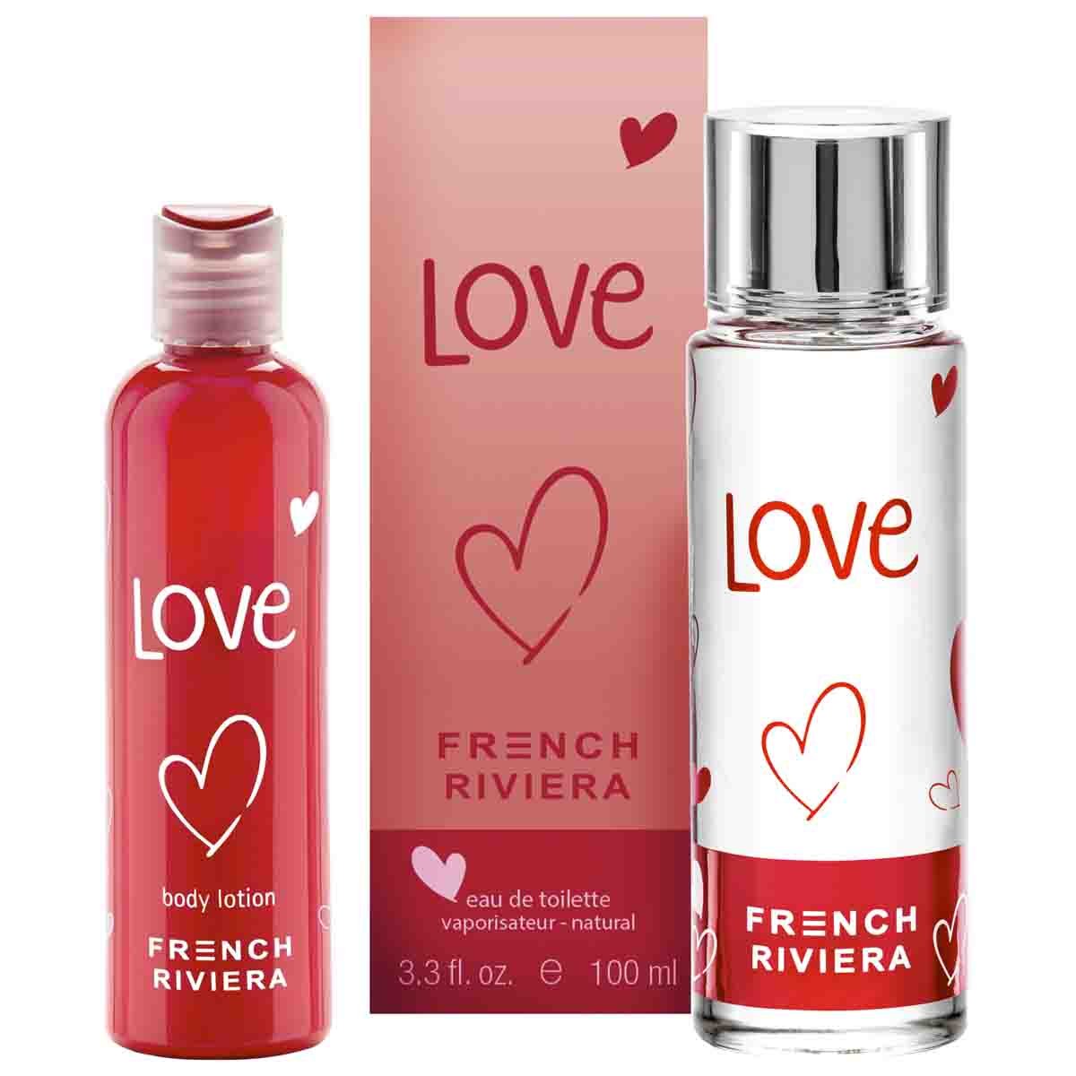 Fragancia para Dama French Riviera Love Edt 100 Ml + Body Lotion