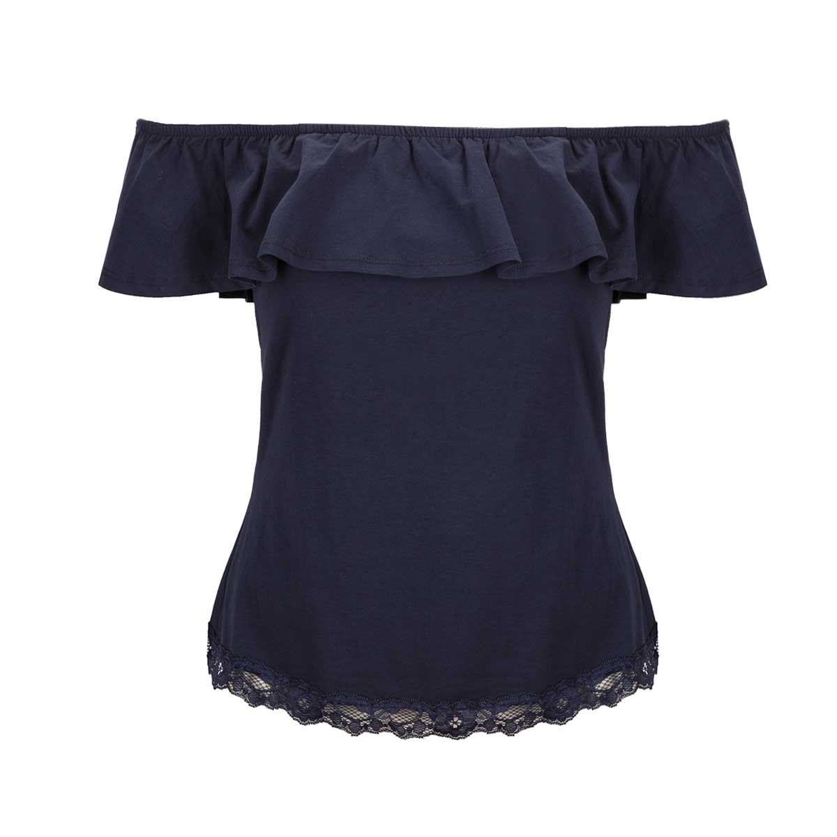 Blusa Sin Hombros con Olan Arqueology