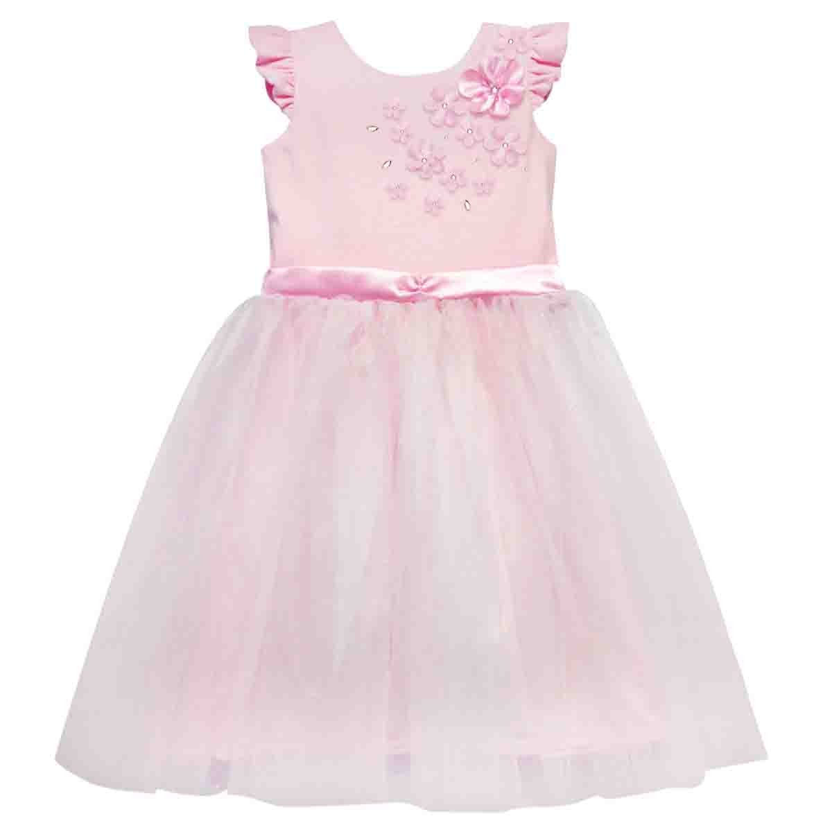 Vestido de Licra Y Mesh con Aplique Barbie