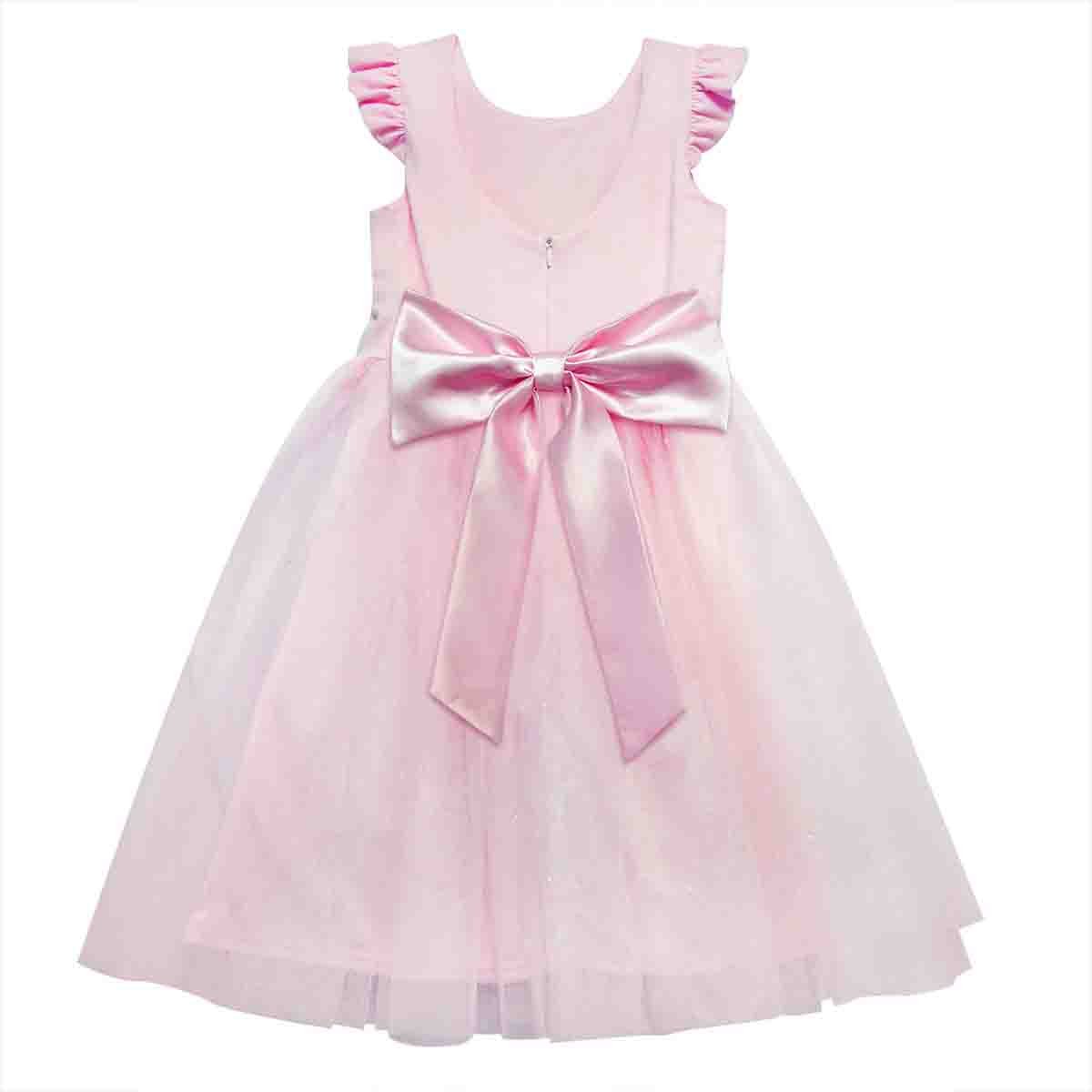 Vestido de Licra Y Mesh con Aplique Barbie