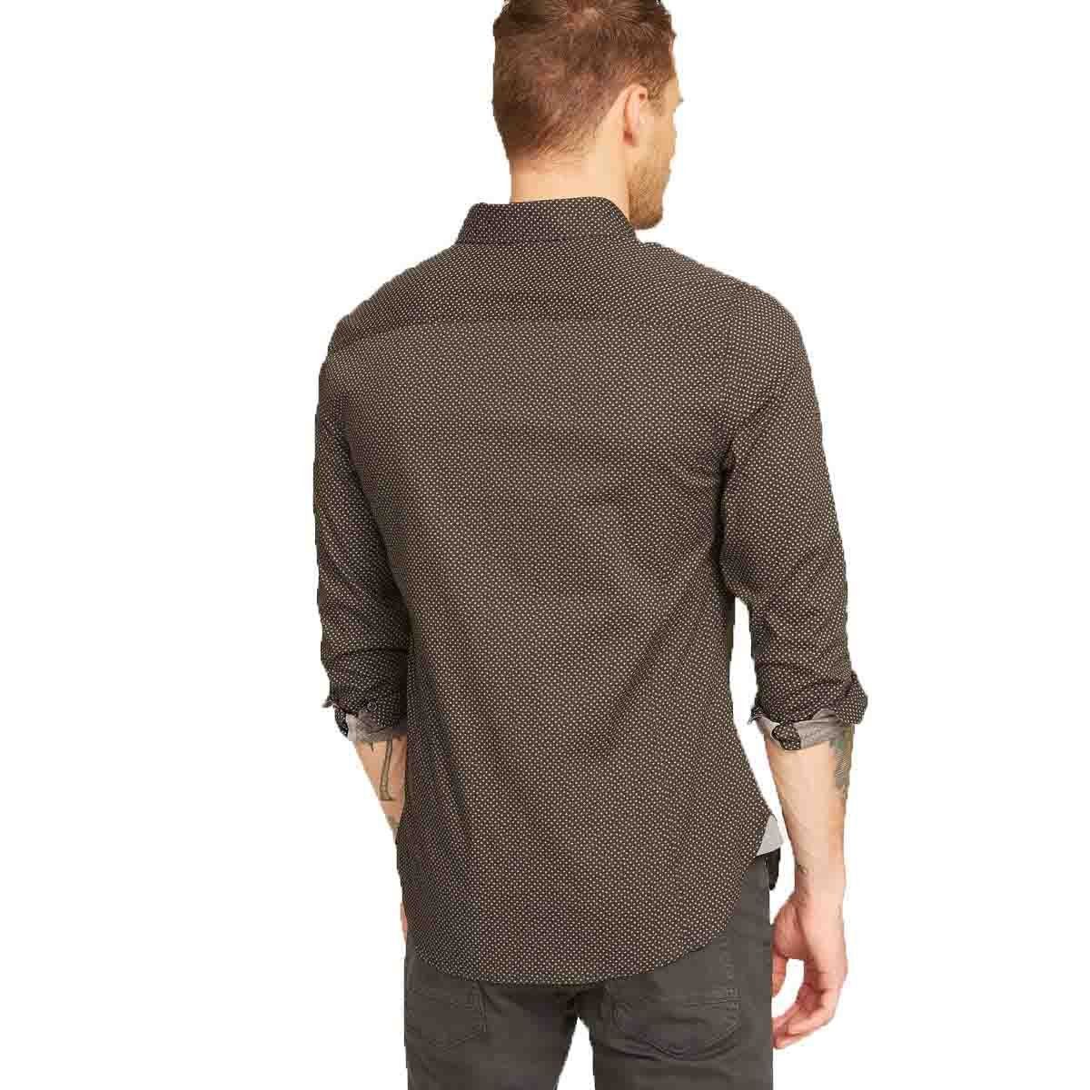 Camisa Manga Larga Color Gris G By Guess