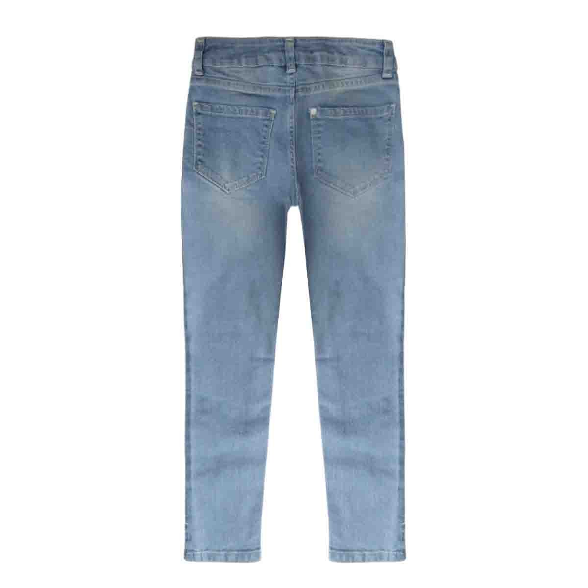 Jeans Skinny con Franja al Costado en Contraste 4Teen