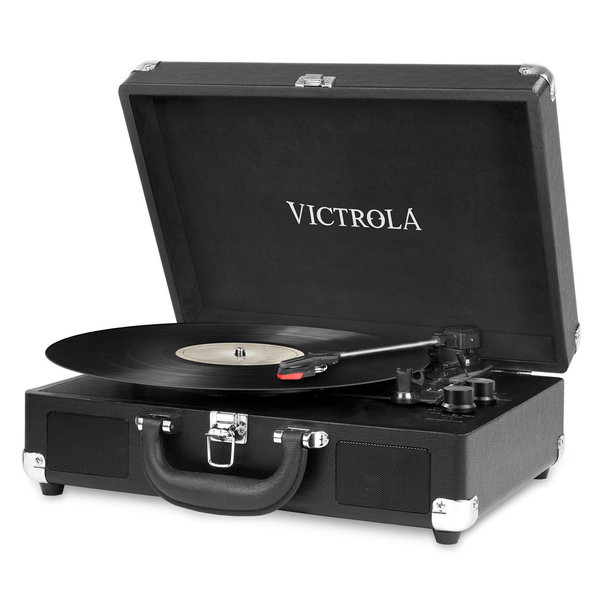 Reproductor Discos de Maleta Negro Victrola