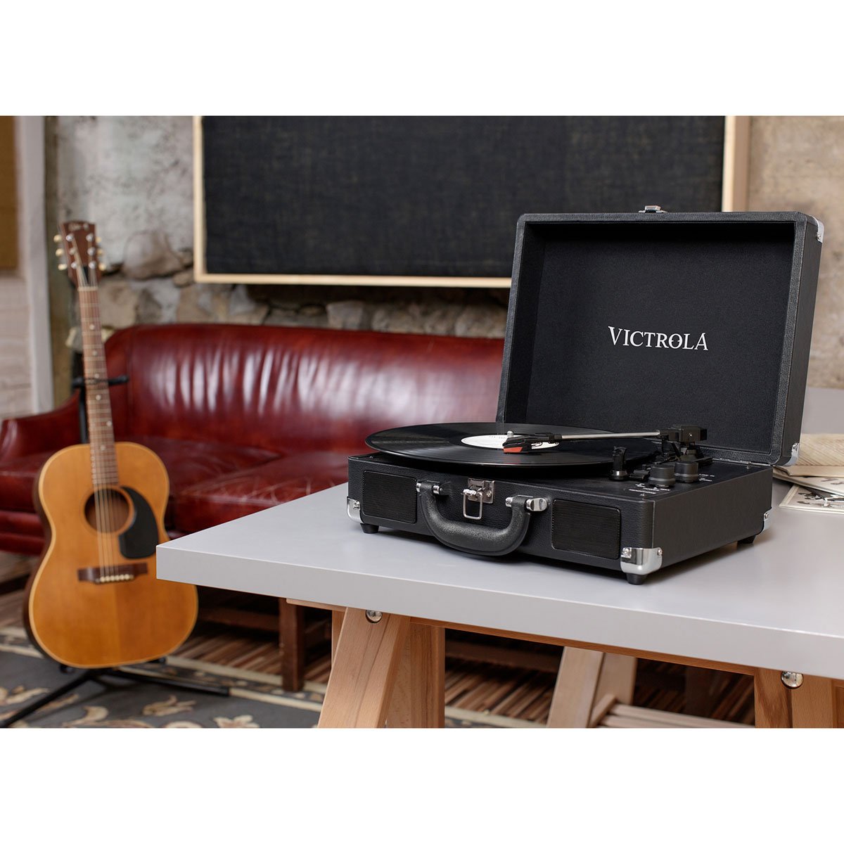 Reproductor Discos de Maleta Negro Victrola