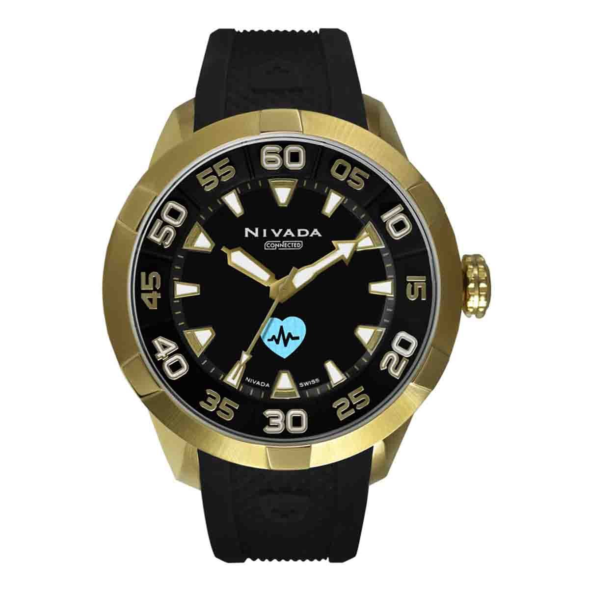 Reloj Unisex Color Negro y Dorado Nivada